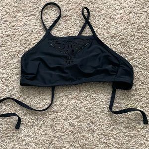 black bikini top